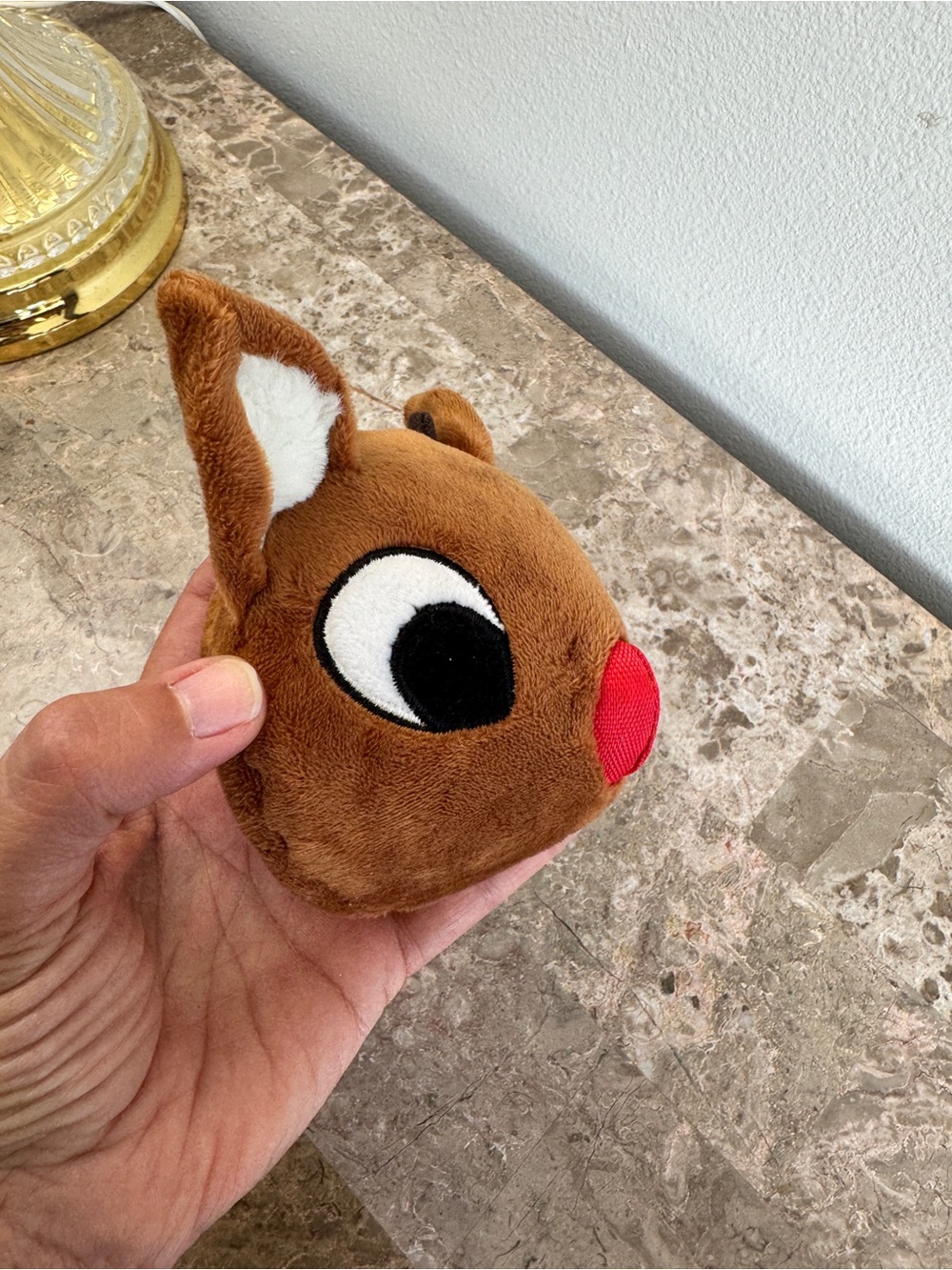 Bark reindeer face dog toy